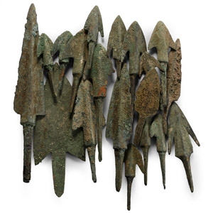 Greek and Luristan Bronze Arrowhead Collection
