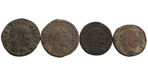 Group of Four [4] Roman Imperial BI Nummi.
