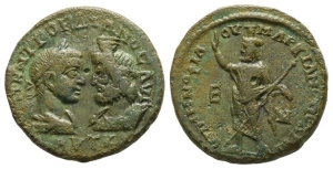 Gordian III AE Pentassarion or 5 Assaria of Marcianopolis, Moesia Inferior.