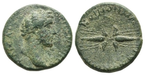 Antoninus Pius AE 26mm of Koinon, Macedon.