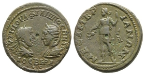 Philip I and Otacilia Severa AE 27mm of Mesembria, Thrace.