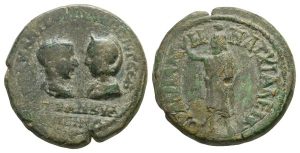 Gordian III and Tranquillina AE 28mm of Anchialus, Thrace.