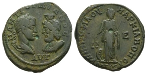 Gordian III AE Pentassarion or 5 Assaria of Marcianopolis, Moesia Inferior.