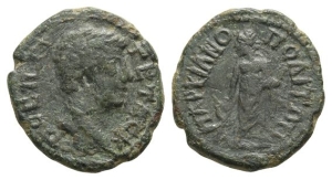 Geta, as Caesar, AE 17mm of Marcianopolis, Moesia Inferior.