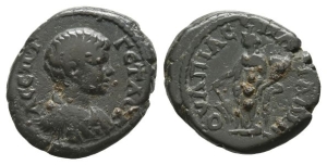 Geta, as Caesar, AE 18mm of Pautalia, Thrace.
