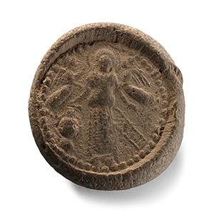 Christian Simon Stylite Terracotta Pilgrims Token