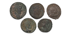 Group of Five [5] Roman Imperial AE Coins.