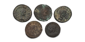 Group of Five [5] Roman Imperial BI Coins.