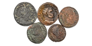 Group of Five [5] Roman Imperial AE Coins.
