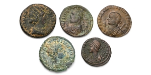Group of Five [5] Roman Imperial AE Coins.