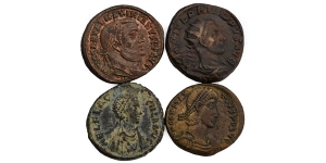 Group of Four [4] Roman Imperial AE Coins.