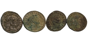 Group of Four [4] Roman Imperial BI Nummi.