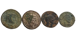 Group of Four [4] Roman Imperial BI Nummi.