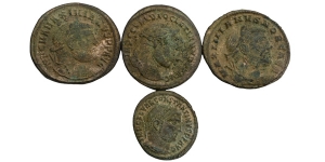 Group of Four [4] Roman Imperial BI Nummi.
