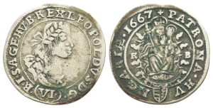 Hungary. Leopold I BI 6 Kreuzers.