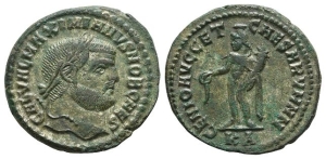 Galerius, as Caesar, BI Nummus.