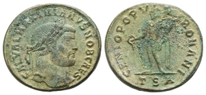 Galerius, as Caesar, BI Nummus.