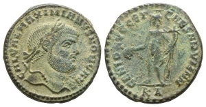 Galerius, as Caesar, BI Nummus.