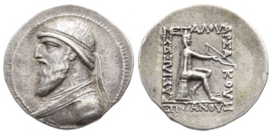 Kings of Parthia, Mithradates II AR Tetradrachm.