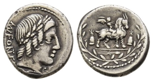 Mn. Fonteius C. f. AR Denarius.