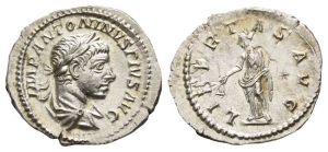 Elagabalus AR Denarius.