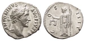 Antoninus Pius AR Denarius.