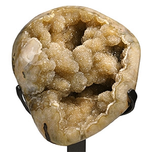 Agate Geode Display with Quartz Crystals