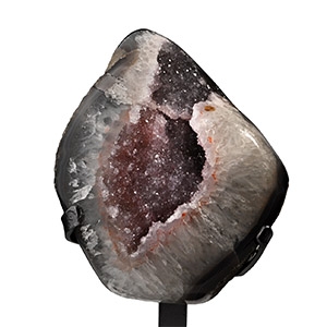 Mounted Amethyst and Quartz Crystal Display