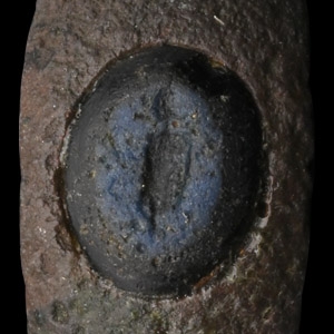Roman Bronze Ring with Figural Intaglio