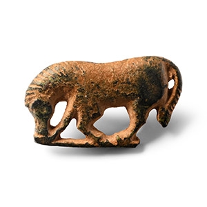 Roman Bronze Horse Brooch