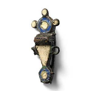 Roman Enamelled Bronze Plate Brooch