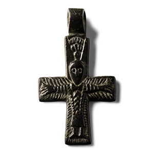 Byzantine Bronze Cross Pendant