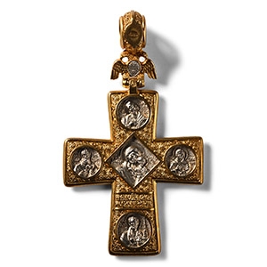 Russian Silver-Gilt Cross Pendant