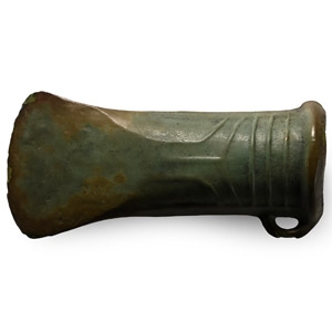 Bronze Age Decorated Looped and Socketted Axehead