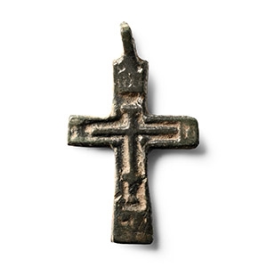 Orthodox Bronze Cross Pendant
