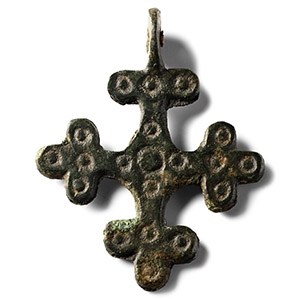 Medieval Bronze Cross Pendant