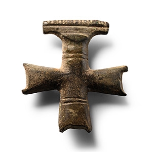 Byzantine Bronze Reliquary Cross Mount