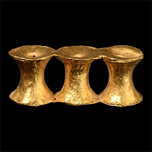 Western Asiatic Spool-Shaped Gold Beads