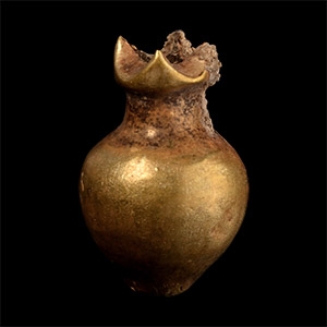 Large Greek Gold Pomegranate Amulet