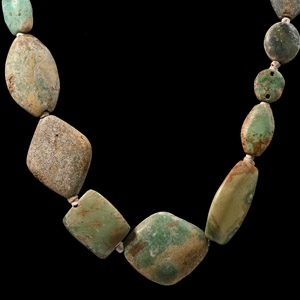 Western Asiatic Turquoise-Coloured Stone Bead Necklace