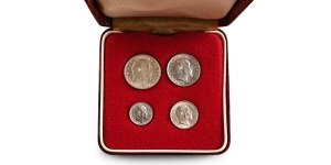 Great Britain. Saxe-Coburg-Gotha, Edward VII AR Maundy Money Set.