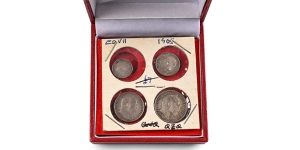 Great Britain. Saxe-Coburg-Gotha, Edward VII AR Maundy Money Set.