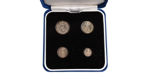 Great Britain. Saxe-Coburg-Gotha, Edward VII AR Maundy Money Set.