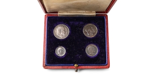 Great Britain. Saxe-Coburg-Gotha, Edward VII AR Maundy Money Set.