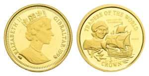 Gibraltar. Windsor, Elizabeth II AV 1/25 Crown.