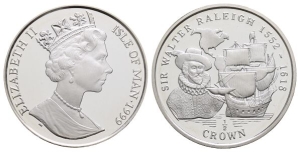 Isle of Man. Windsor, Elizabeth II AR Proof Halfcrown.