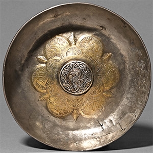 Scandinavian Silver Bowl with Embossed Centre