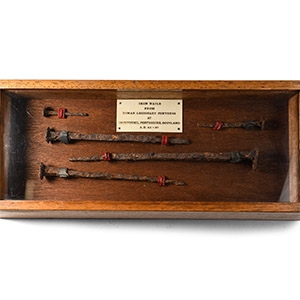 Romano-Scottish Legion XX Valeria Victrix Inchtuthil Fort Boxed Educational Iron Nail Hoard Set