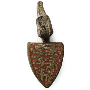 Medieval Knights Bronze Heraldic Horse Harness Pendant with the Royal Arms of England