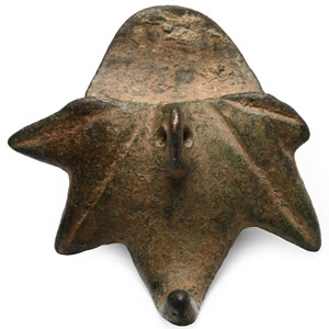 Roman Bronze Vine Leaf Horse Harness Fitting